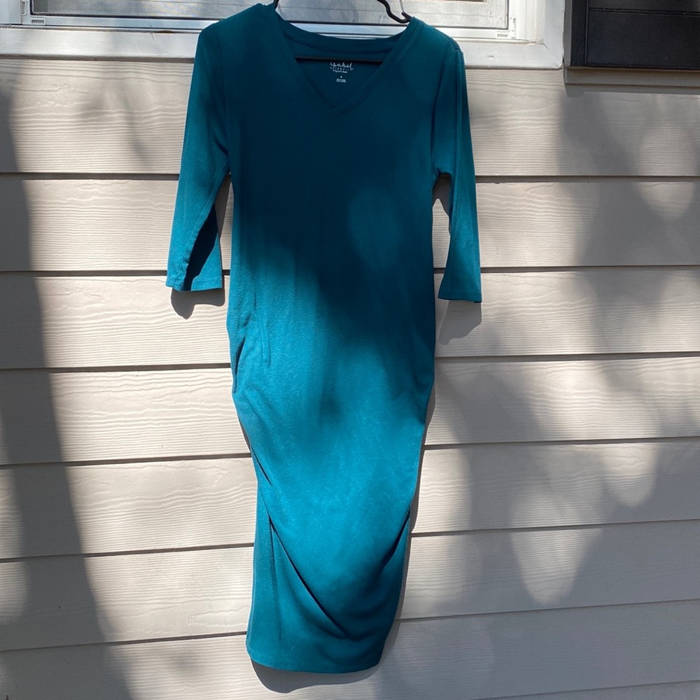 Maternity teal dress